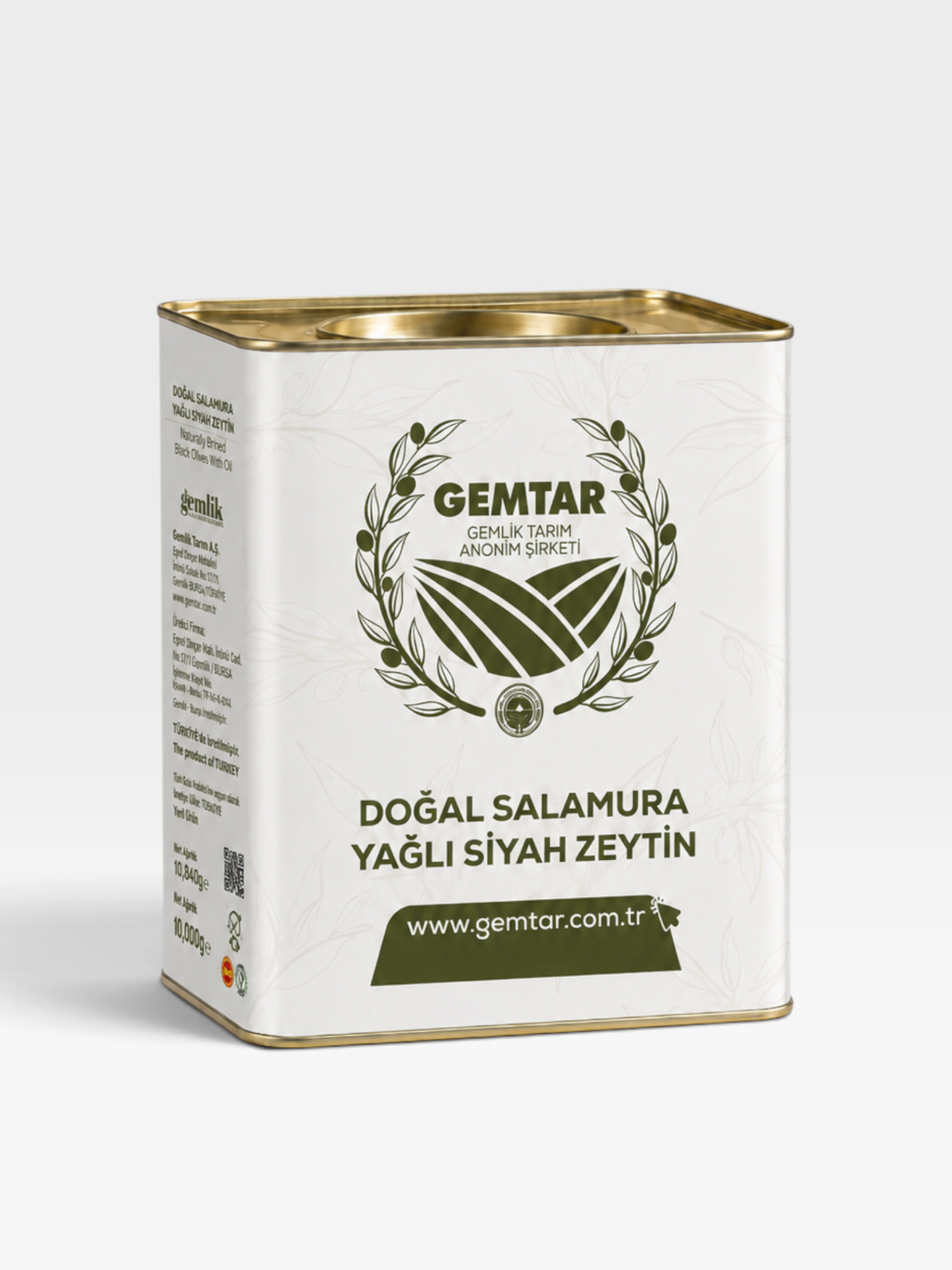 Gemtar Gemlik Salamura Siyah Zeytin 10 Kg